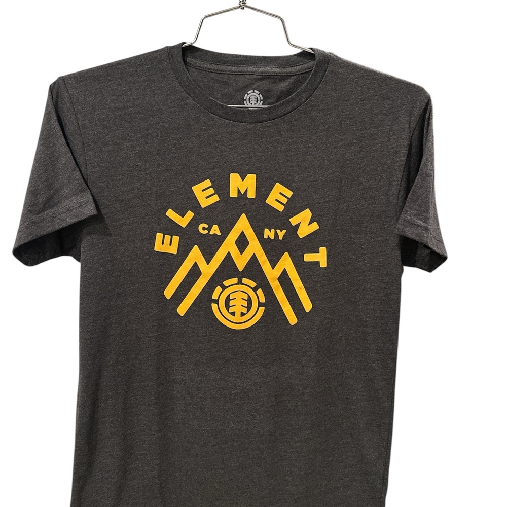 Element Skateboard Men’s Mountain CA to NY Graphic Black Heather T-Shirt, Med.